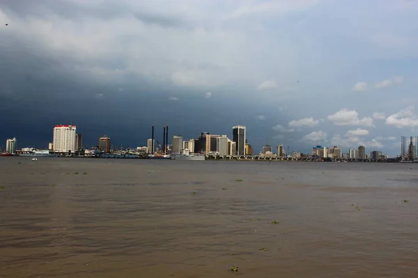 Nigeria Lagos Forretningsområde – stockfoto