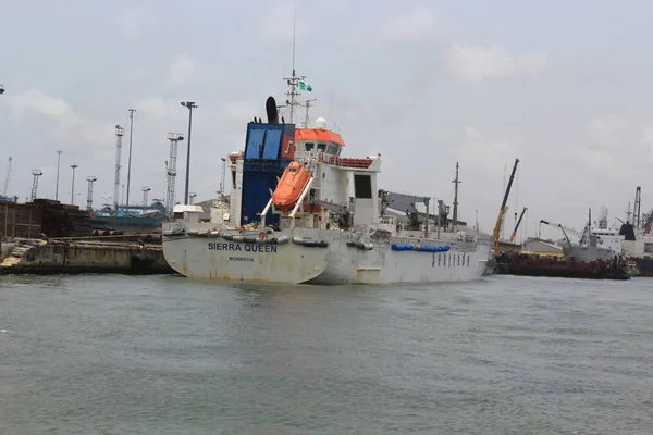 Nave Muelle Apapa Lagos — Foto de Stock