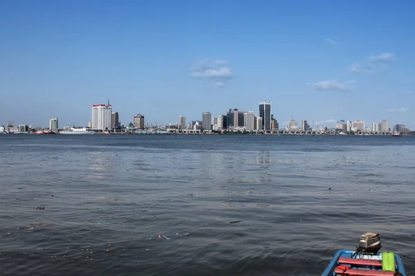 Ciudad Lagos Skyline Azul — Foto de Stock