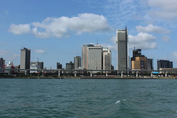 Der Blaue Himmel Von Lagos Nigeria Geschäftsviertel Von Lagos — Stockfoto