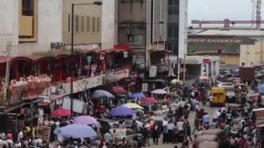 Idomuta pazarı Lagos Nijerya İş faaliyetlerinin Görüntüleri