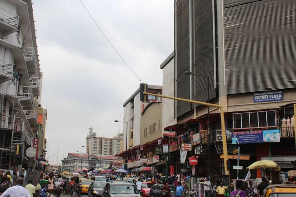 Septiembre 2019 Lagos Nigeria Imagen Del Paisaje Las Personas Los — Foto de Stock