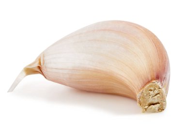 Sarımsak beyaza izole edilmiş