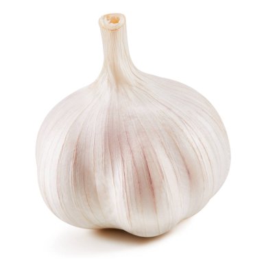Sarımsak beyaza izole edilmiş