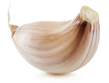 Sarımsak beyaza izole edilmiş