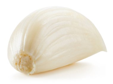 Sarımsak beyaza izole edilmiş