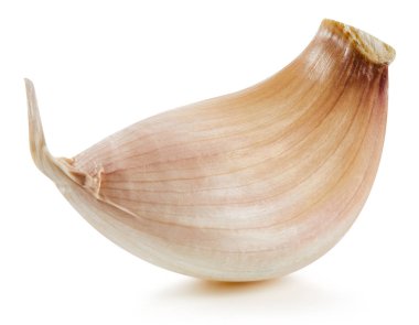 Sarımsak beyaza izole edilmiş