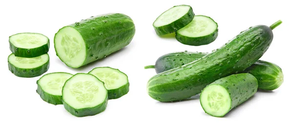 Cucumber collection isolated — Stock Photo, Image