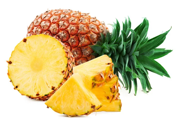 Frunze de ananas fundal izolat — Fotografie, imagine de stoc