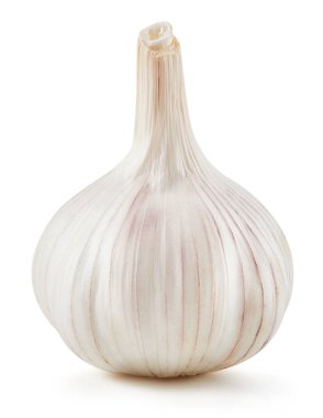 Sarımsak beyaza izole edilmiş