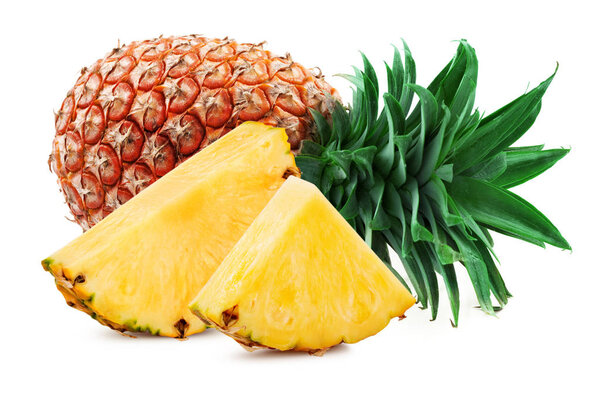 pineapple leaf isolated background