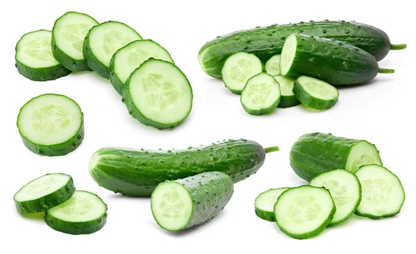 Cucumber collection isolated — Stock Photo, Image