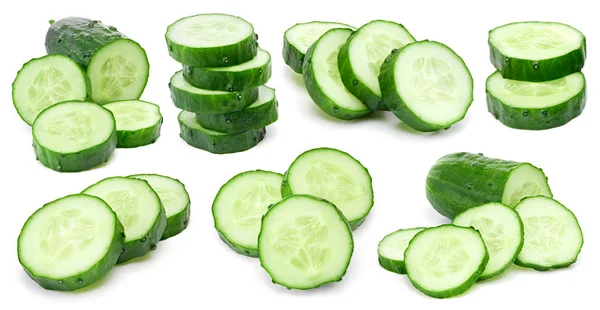 Cucumber collection isolated — Stock Photo, Image