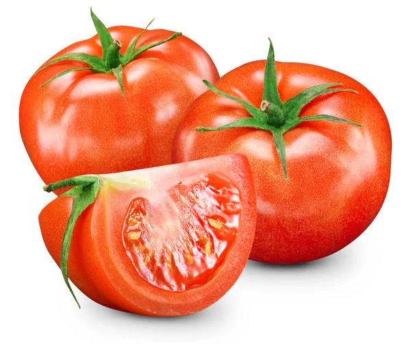 Tomates aislados en blanco — Foto de Stock