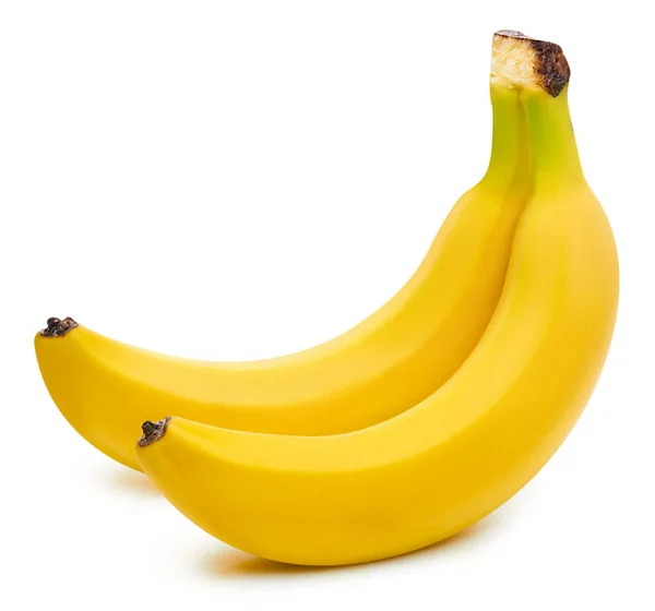 Bananas Isoladas Fundo Branco Clipping Path — Fotografia de Stock