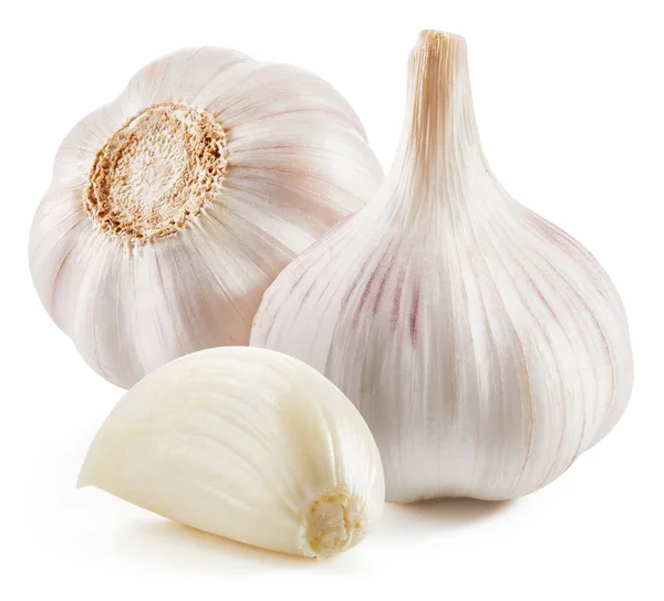 Knoblauch isoliert auf weiß — Stockfoto