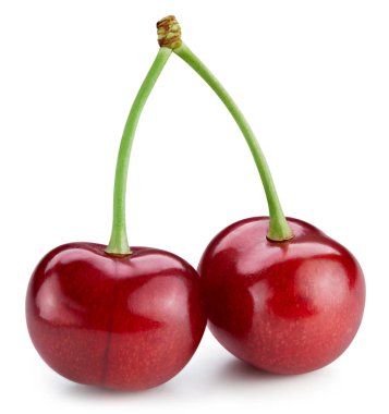 kiraz beyaz üzerine izole