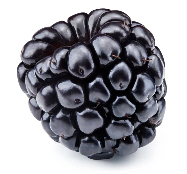 Черные ягоды изолированы на белом — стоковое фото