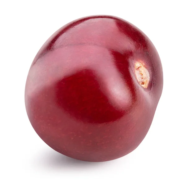 Kers Zoete Berry Geïsoleerd Een Witte Achtergrond Uitknippad — Stockfoto