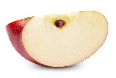 Kırmızı elma beyaz üzerine izole