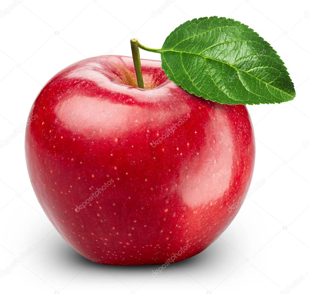 Red apple isolated on white