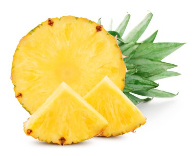 Beyaz üzerine izole edilmiş ananas