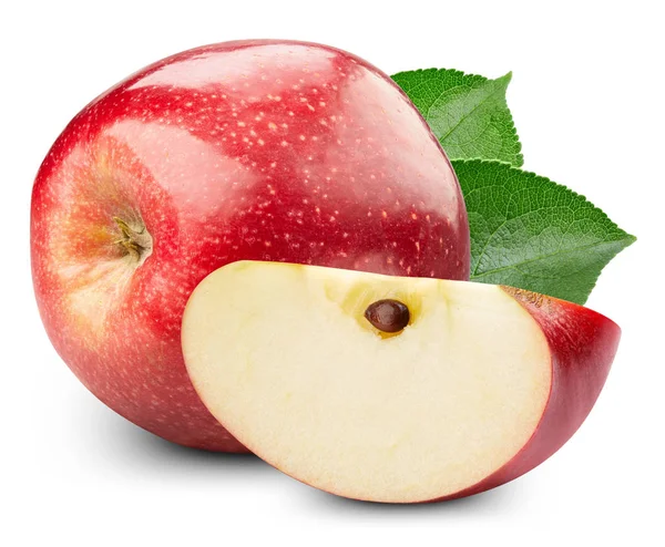 Красное яблоко выделено на белом — стоковое фото