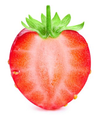 Çilek beyazda izole edilmiş
