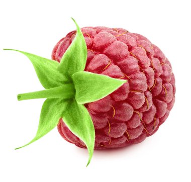 Ahududu beyaz üzerine izole