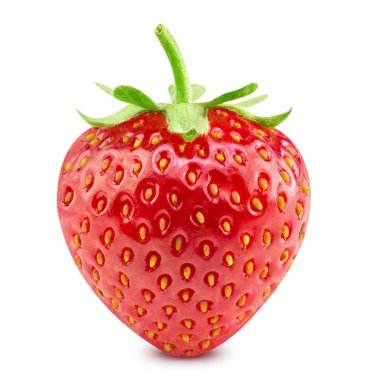 Çilek beyazda izole edilmiş