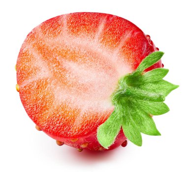 Çilek beyazda izole edilmiş