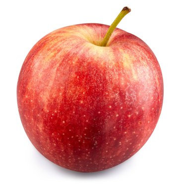 Beyaz izole kırmızı elma. Apple kırpma yolu
