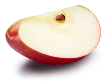 Kırmızı elma beyaz üzerine izole
