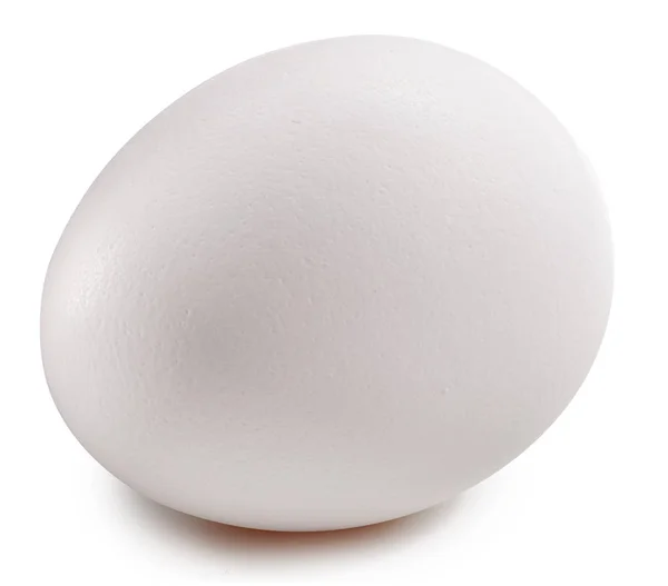 З яйцем ізольовано на білому — стокове фото