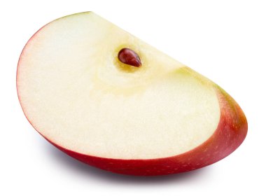 Kırmızı elma beyaz üzerine izole