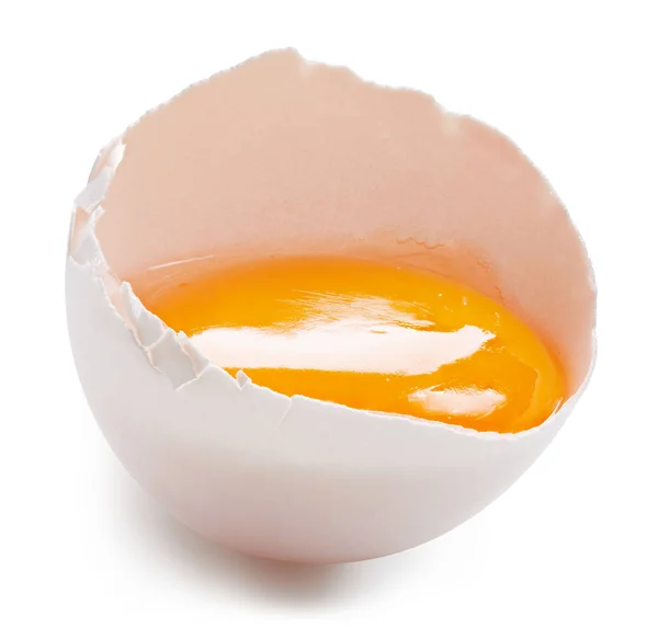 与鸡蛋查出在白色 — 图库照片