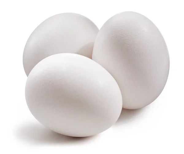 С яйцом, изолированным на белом — стоковое фото