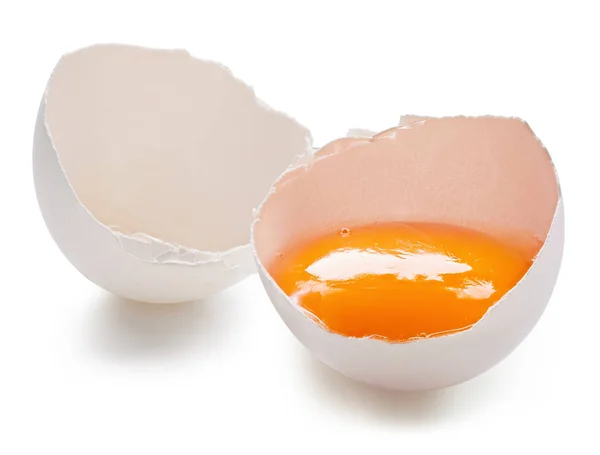 С яйцом, изолированным на белом — стоковое фото
