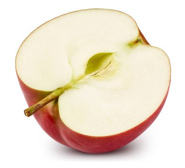 Kırmızı elma beyaz üzerine izole