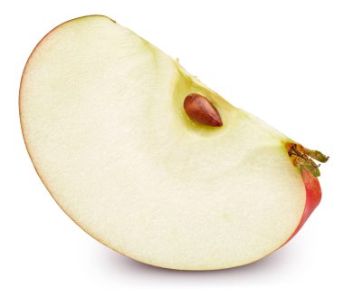 Kırmızı elma beyaz üzerine izole