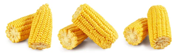 Corn Clipping Path isolado no fundo branco — Fotografia de Stock