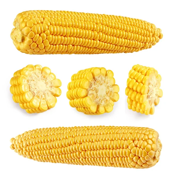 Ścieżka przycinająca kukurydziany na białym tle — Zdjęcie stockowe