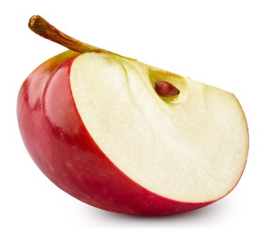 Kırmızı elma beyaz üzerine izole