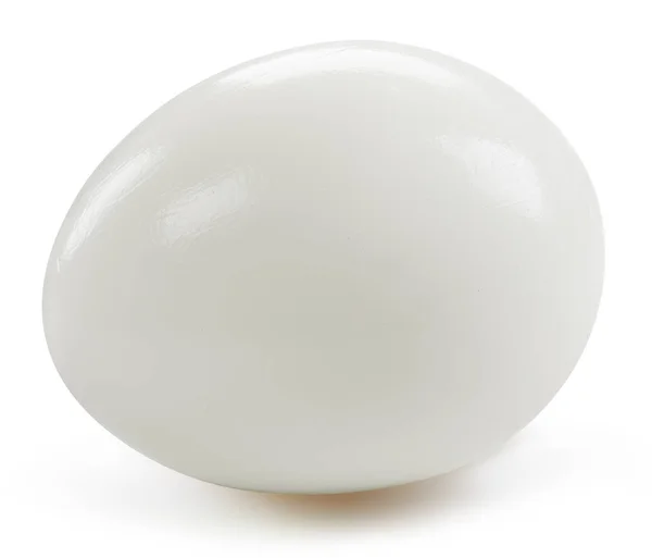 З яйцем ізольовано на білому — стокове фото