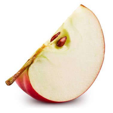 Kırmızı elma beyaz üzerine izole