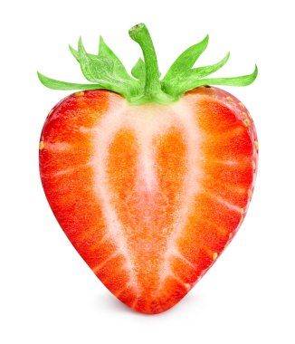 Çilek beyazda izole edilmiş