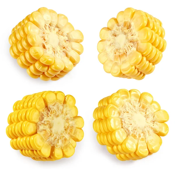 Corn Clipping Path isolado no fundo branco — Fotografia de Stock