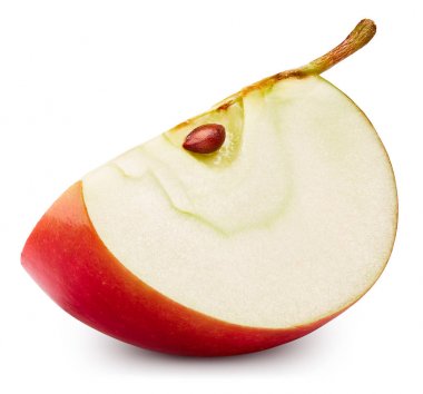 Kırmızı elma beyaz üzerine izole