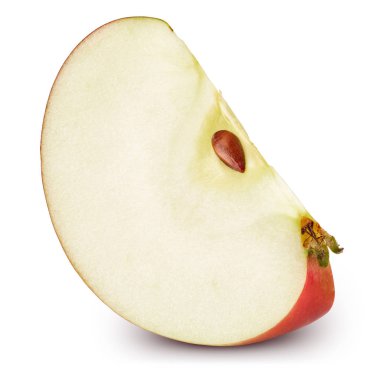 Kırmızı elma beyaz üzerine izole