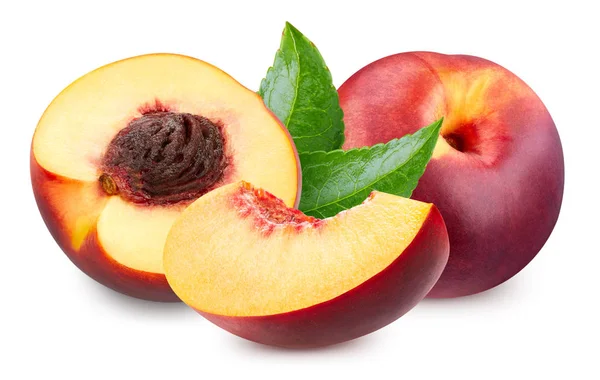 Peach isolated Clipping Path — Stock Photo, Image